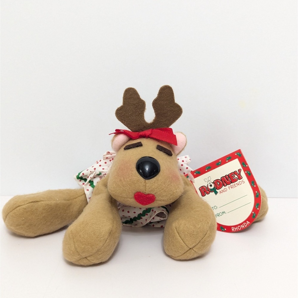 Rhonda Reindeer 1987 Hallmark Burger King Rodney Friends Plush Vintage 9" w/Tag